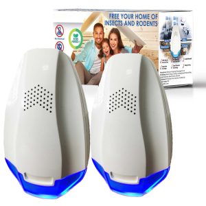 2-Pack Ultrasonic Pest Repeller: Mosquito, Spider, and Mouse Defense System