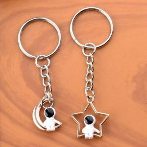 Matching Astronaut Keychains for Couples Best Friends