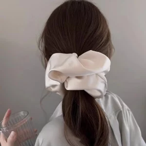 2 Pieces Satin Silk Scrunchies for Women 7.5 Inches Large
