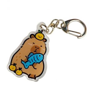 Set of 4 Cute Capybara Acrylic Keychain Trendy